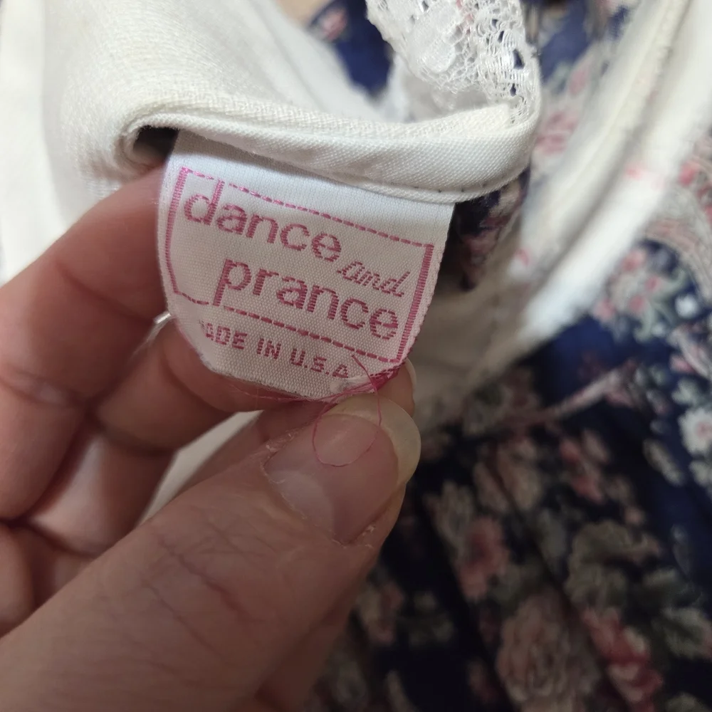 Vintage‎ Dance And Prance 80s Floral Lace Toddler Dress Size 5 Easter Spring